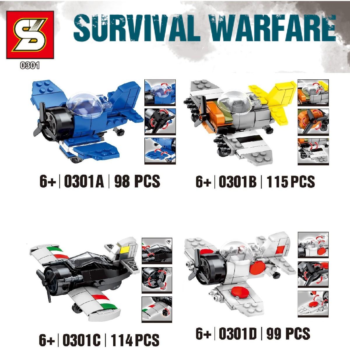 SZ-0301A-D серия Survival War Creative Bruno Filia Fighter Puzzle, собранные игрушки из строительных блоков
SZ-0301A-D серия Survival War Creative Bruno Filia Fighter Puzzle, собранные игрушки из строительных блоков