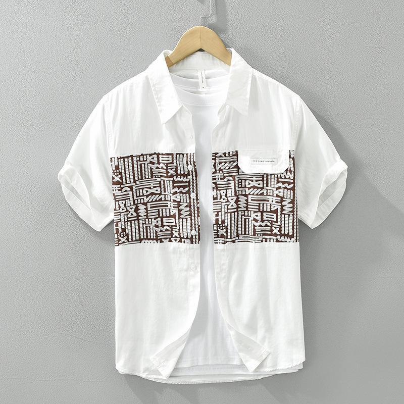Japanese Style Mens Printed Shirts Short Sleeve New Summer Shirt Pure Cotton Comfort Casual Shirt Youth Streetwear Men Tops M
Japanese Style Mens Printed Shirts Short Sleeve New Summer Shirt Pure Cotton Comfort Casual Shirt Youth Streetwear Men Tops M