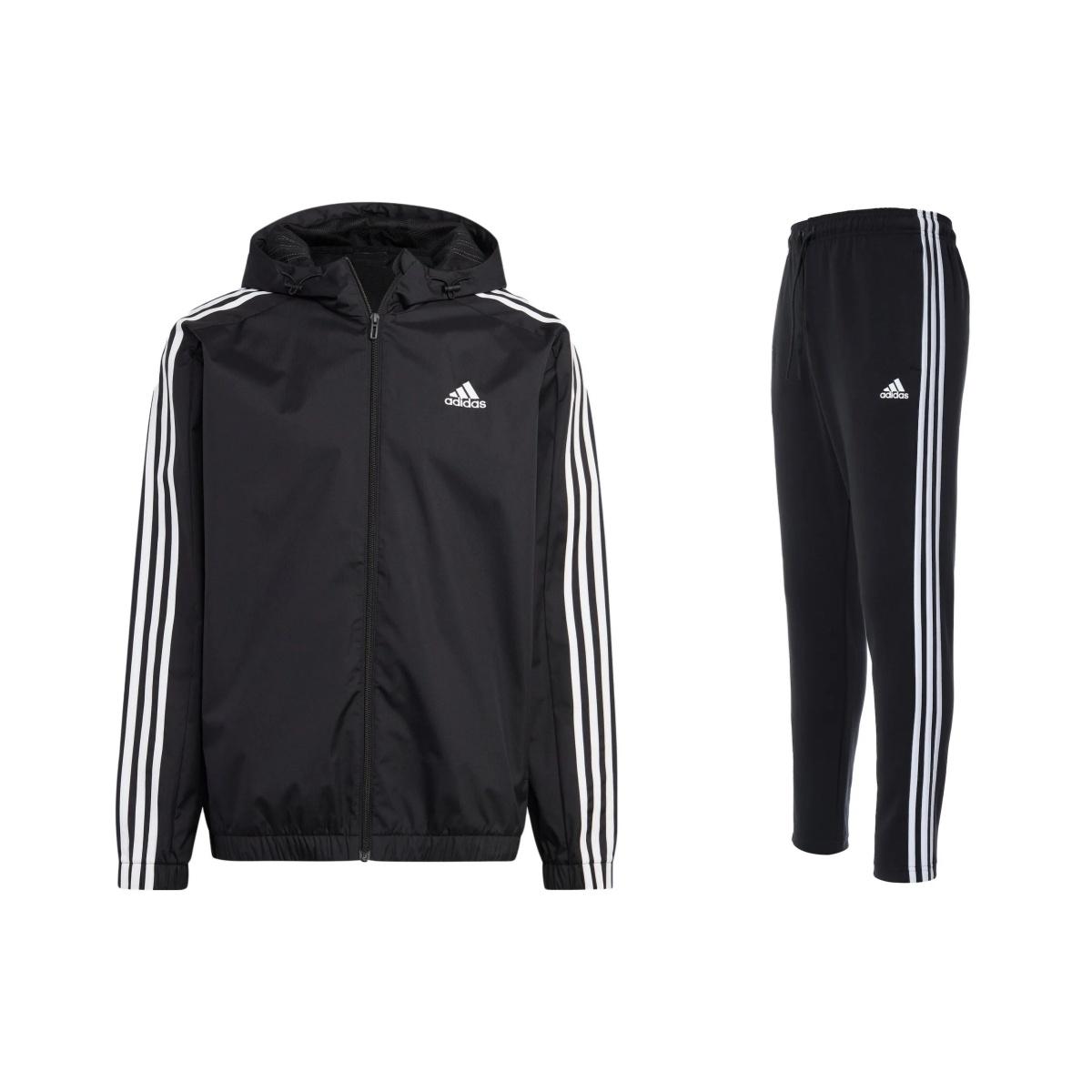 Adidas Three Stripe Hooded Long Sleeve Jacket Retro Knit Comfortable Long Pants Casual Sports Set Men Set Black IB0384+FK6884 S
Adidas Three Stripe Hooded Long Sleeve Jacket Retro Knit Comfortable Long Pants Casual Sports Set Men Set Black IB0384+FK6884 S