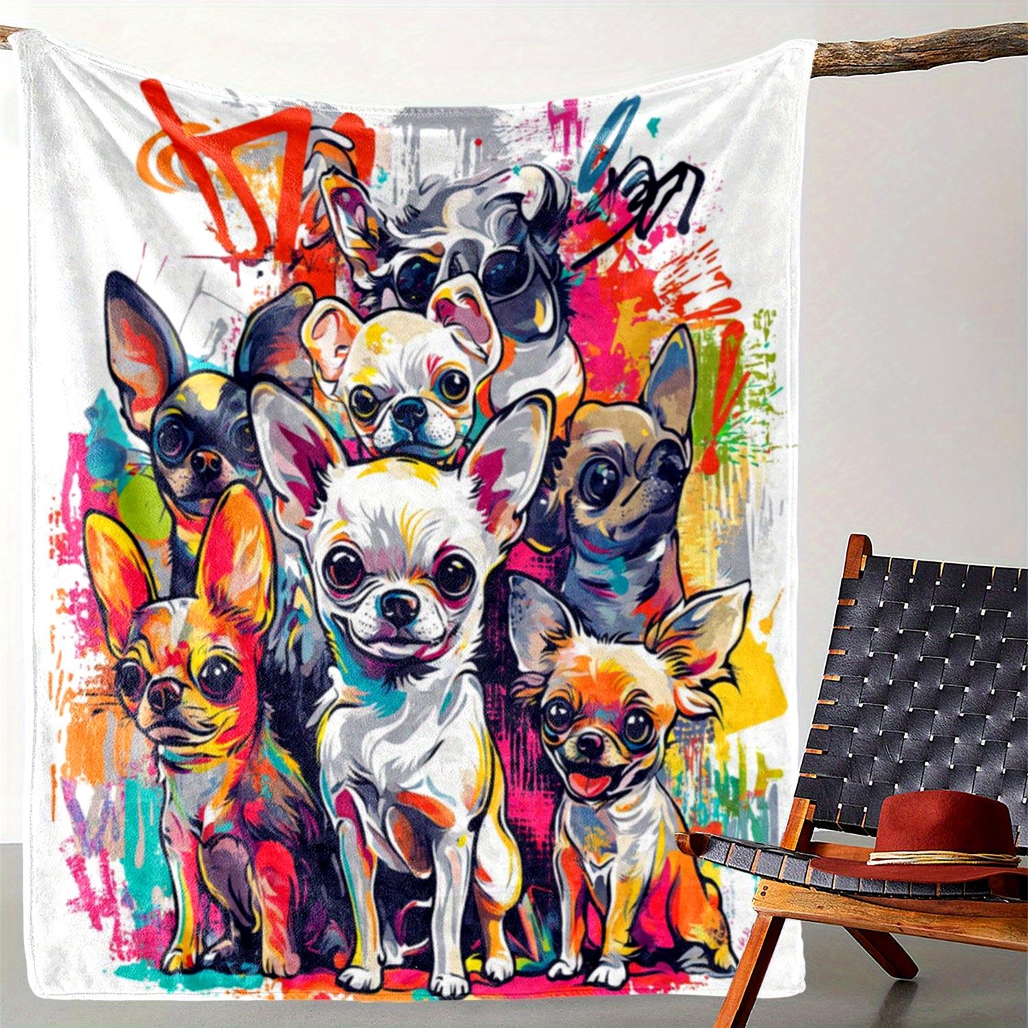 Vintage Chihuahua Print Throw Blanket - Soft Knitted Polyester Flannel, All-Season Cozy Blanket for Sofa, Bed, Car, Office, Camp 130x150cm
Vintage Chihuahua Print Throw Blanket - Soft Knitted Polyester Flannel, All-Season Cozy Blanket for Sofa, Bed, Car, Office, Camp 130x150cm