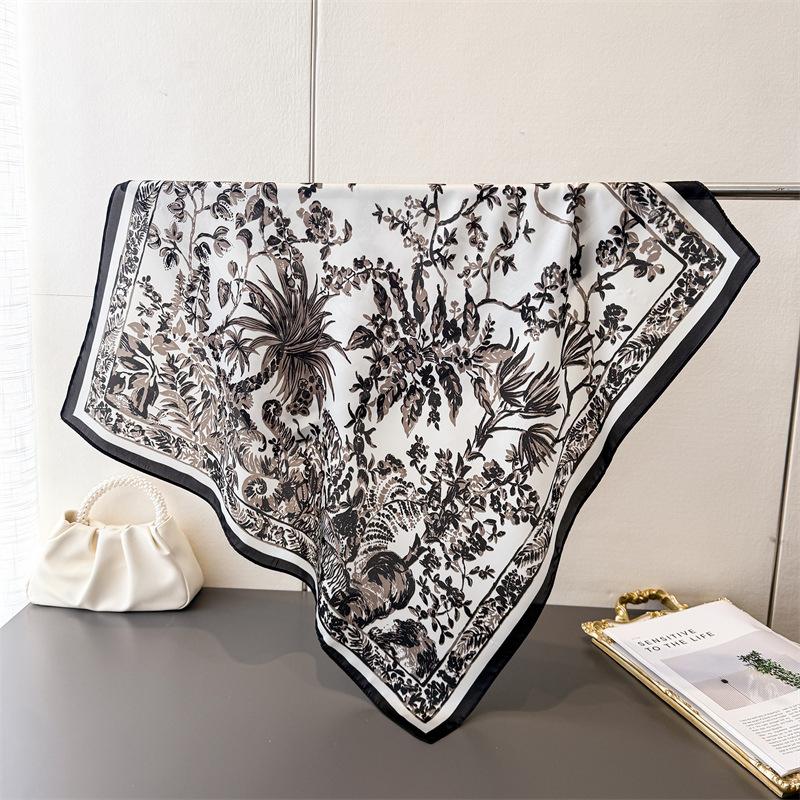 Luxury Summer Square Silk Scarf Soft Satin Silk Elegant Bandana for Women Neck Hair Headband Bag Wrist Wrap for Daily and Travel 70X70CM
Luxury Summer Square Silk Scarf Soft Satin Silk Elegant Bandana for Women Neck Hair Headband Bag Wrist Wrap for Daily and Travel 70X70CM