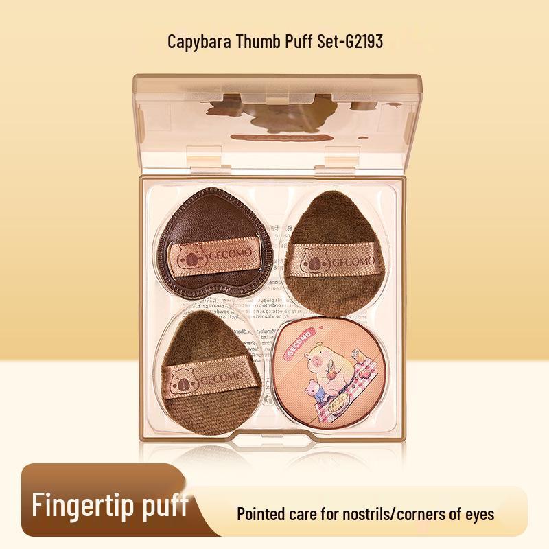 Meng Ka Dual-use Mini Thumb Blush & Setting Powder Puff Set Box
Meng Ka Dual-use Mini Thumb Blush & Setting Powder Puff Set Box