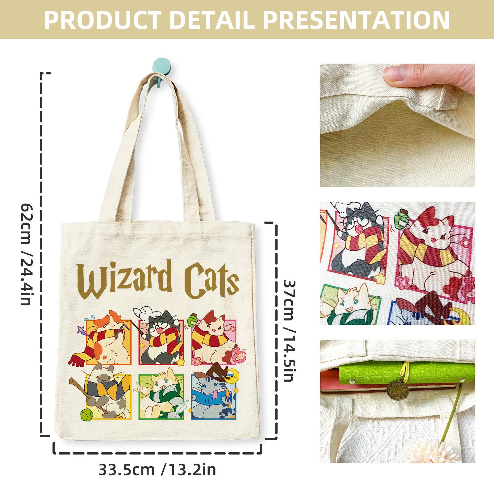 Хэрри Поттор Холщовая сумка На плечо Большая вместимость Повседневная Школьница Классная сумка Ручная