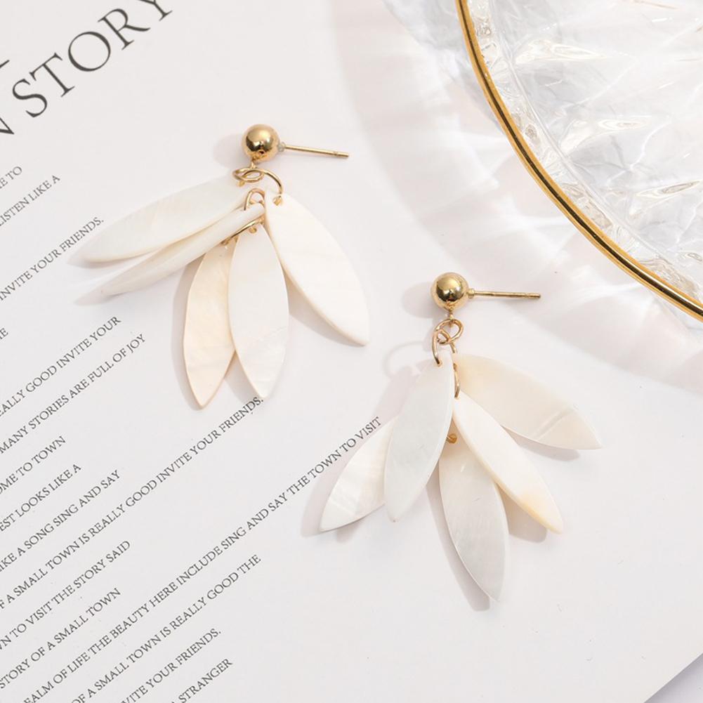 Women Concise Shell Long Tassel Metal Fashion Earrings white #1
Women Concise Shell Long Tassel Metal Fashion Earrings white #1