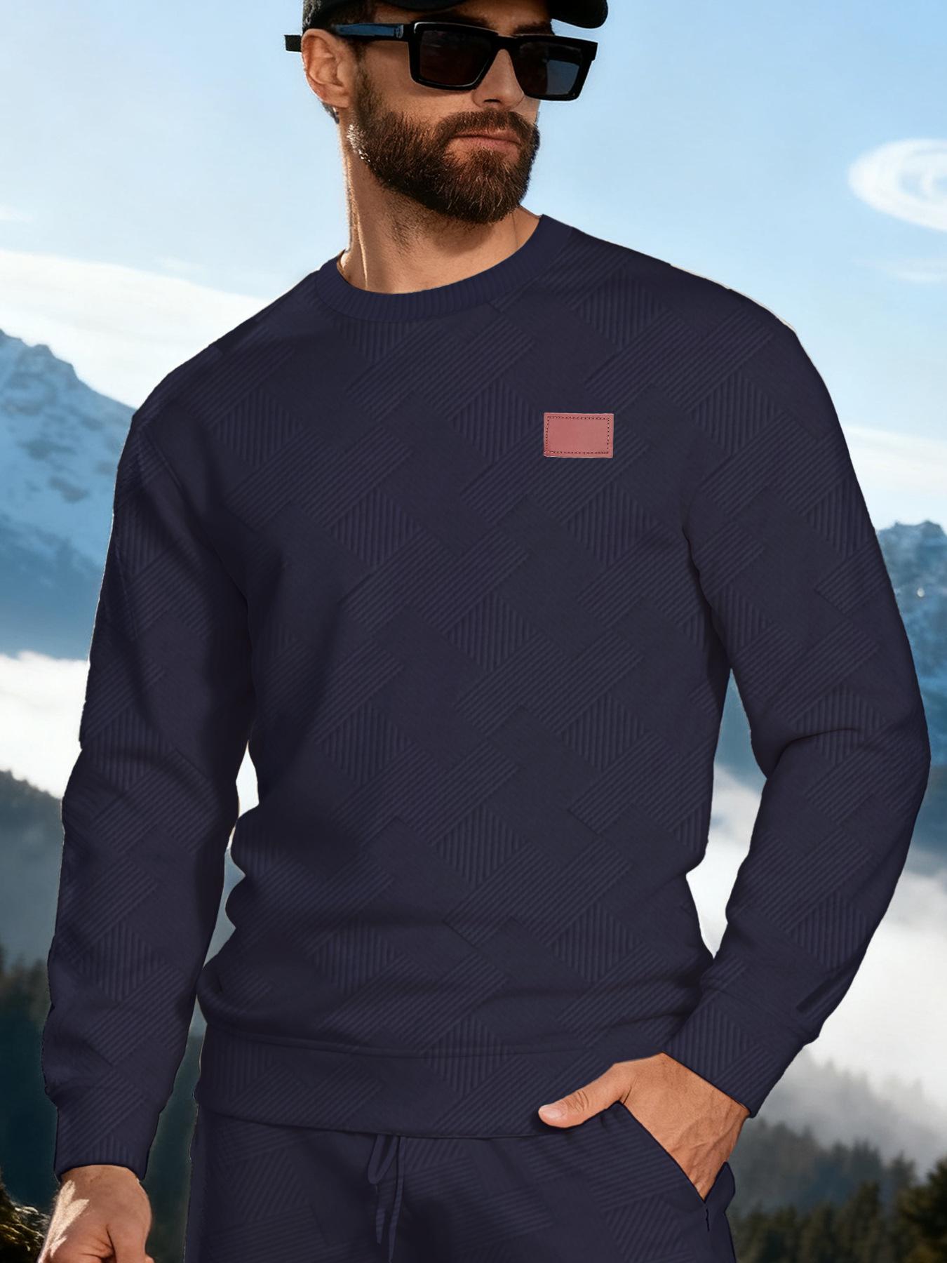 Men s Round Neck Jacquard Knit Long Sleeve Hoodie (2025) M темно-синього кольору
Men s Round Neck Jacquard Knit Long Sleeve Hoodie (2025) M темно-синього кольору