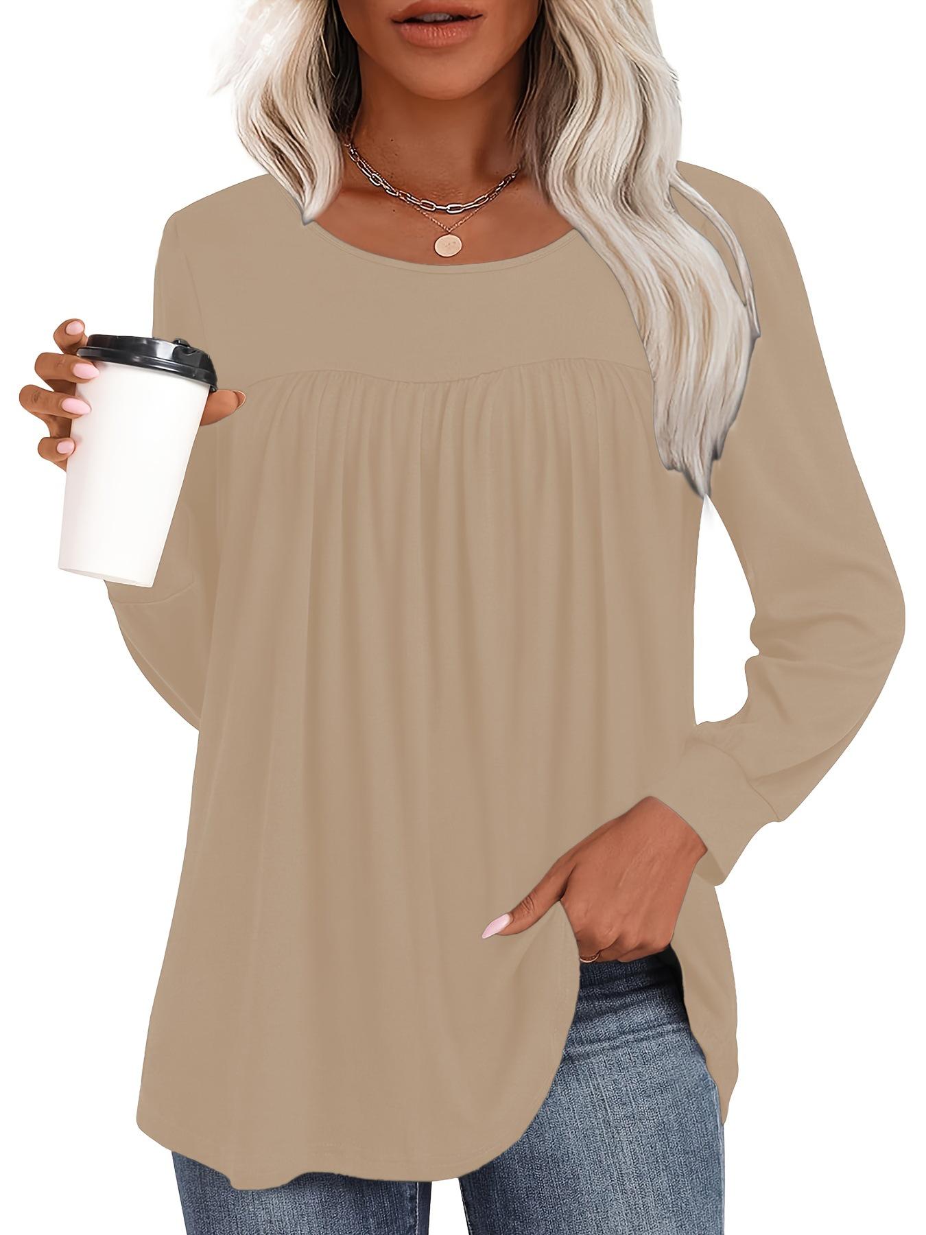 2026 Women s Plus Size Pleated Long Sleeve T-shirt - Solid Color, Round Neck 4XL хакі
2026 Women s Plus Size Pleated Long Sleeve T-shirt - Solid Color, Round Neck 4XL хакі