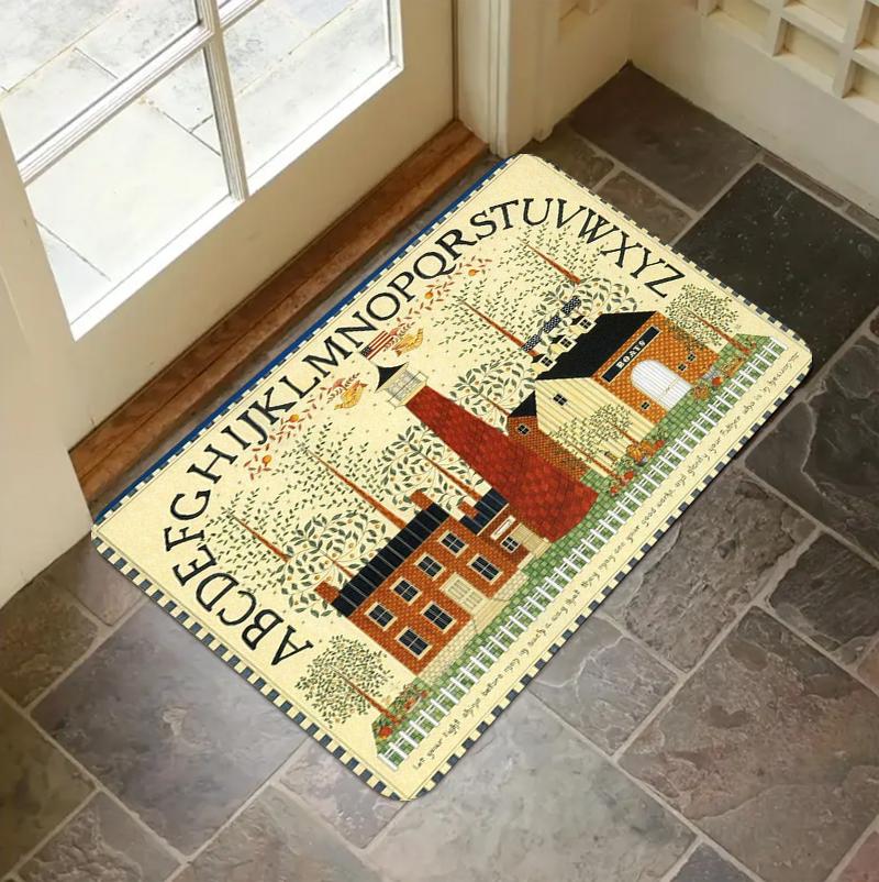 Country Vintage Entryway Mat Welcome Door Rug Cottage House Birds Fruit Heart Pattern Non-slip Floor Carpet Home Decoration 40cm x 60cm
Country Vintage Entryway Mat Welcome Door Rug Cottage House Birds Fruit Heart Pattern Non-slip Floor Carpet Home Decoration 40cm x 60cm