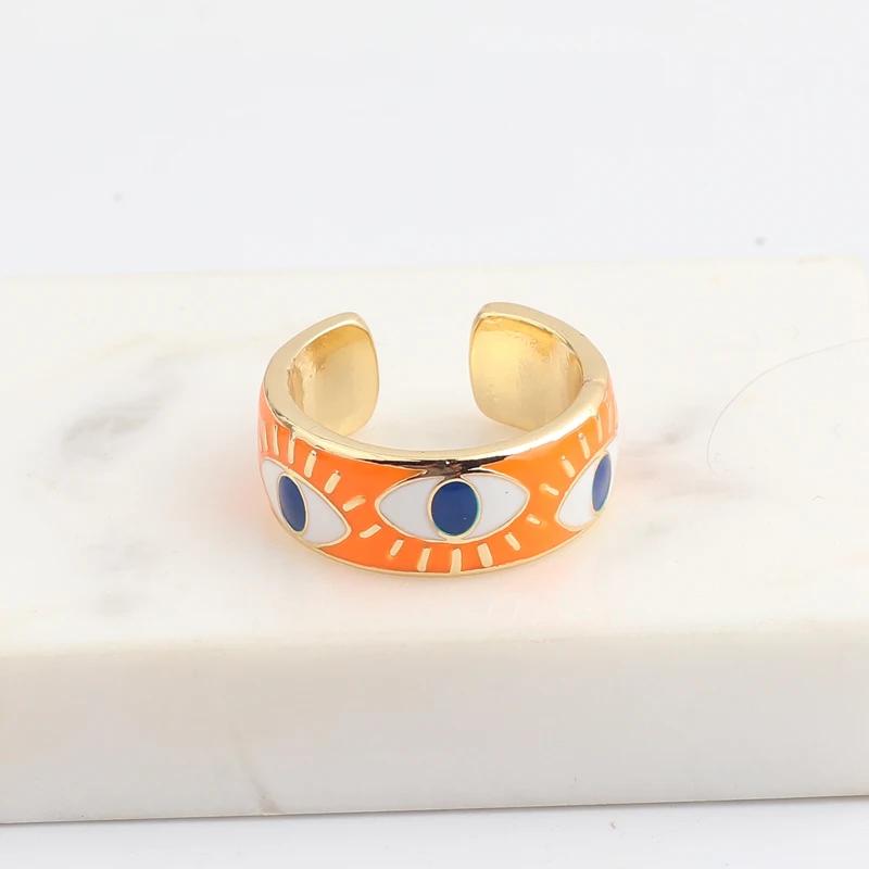 White Pink Blue Enamel Engrave Cute Lovely Turkish Evil Eye Rings Wide Gold Color Eternity Band Rings For Women free size помаранчевий
White Pink Blue Enamel Engrave Cute Lovely Turkish Evil Eye Rings Wide Gold Color Eternity Band Rings For Women free size помаранчевий