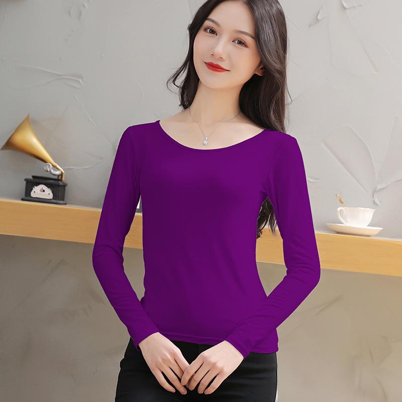 Женский облегающий черный топ-базовый слой из модала с круглым вырезом - Длинный рукав, Тонкий стиль, Большой, для Весны/Осени XXXL (149-165 lbs)
Женский облегающий черный топ-базовый слой из модала с круглым вырезом - Длинный рукав, Тонкий стиль, Большой, для Весны/Осени XXXL (149-165 lbs)