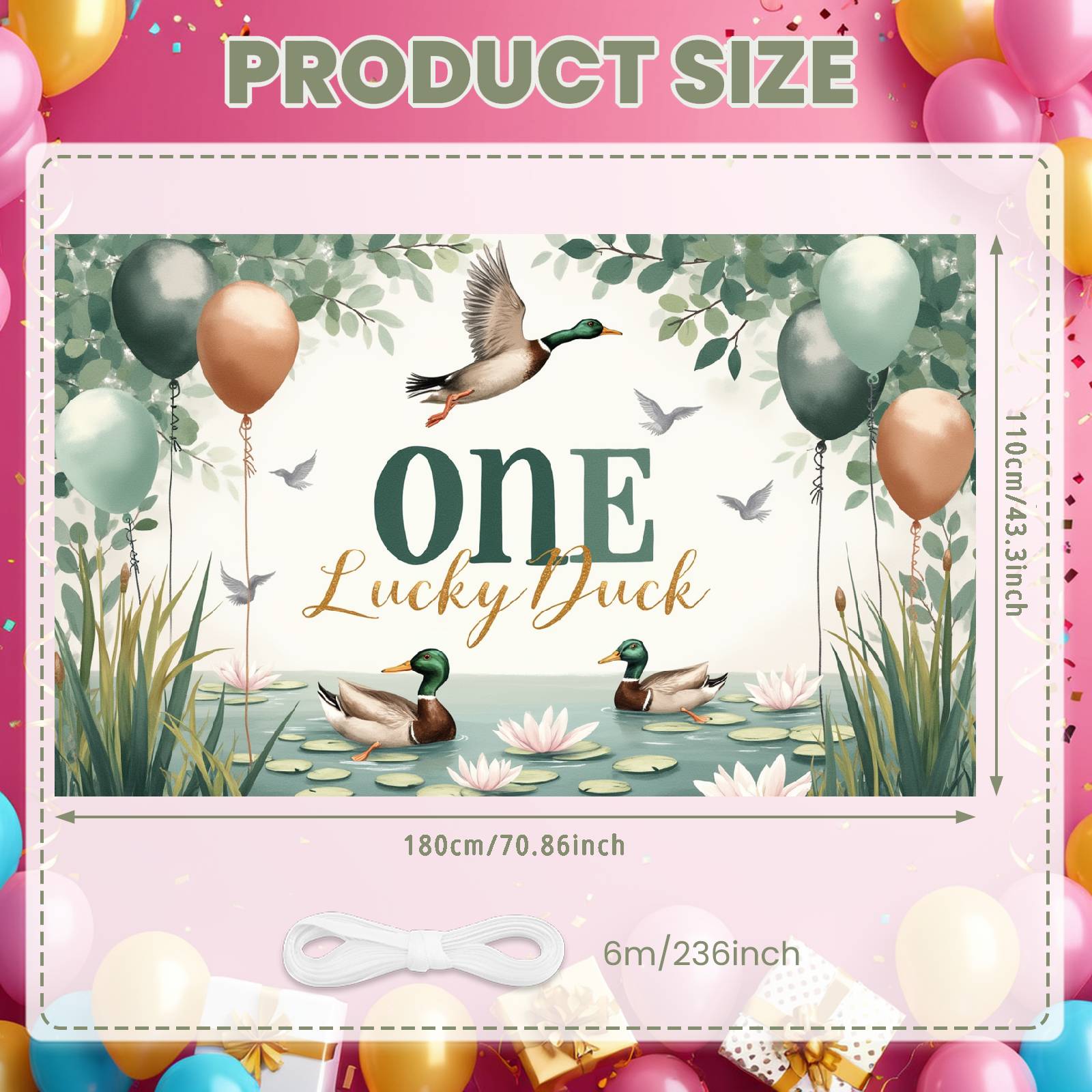 Duck Party Banner Mallard Duck One Year Old Banner First Birthday Backdrop Flying Birds Lake Animal Background For 1st
Duck Party Banner Mallard Duck One Year Old Banner First Birthday Backdrop Flying Birds Lake Animal Background For 1st