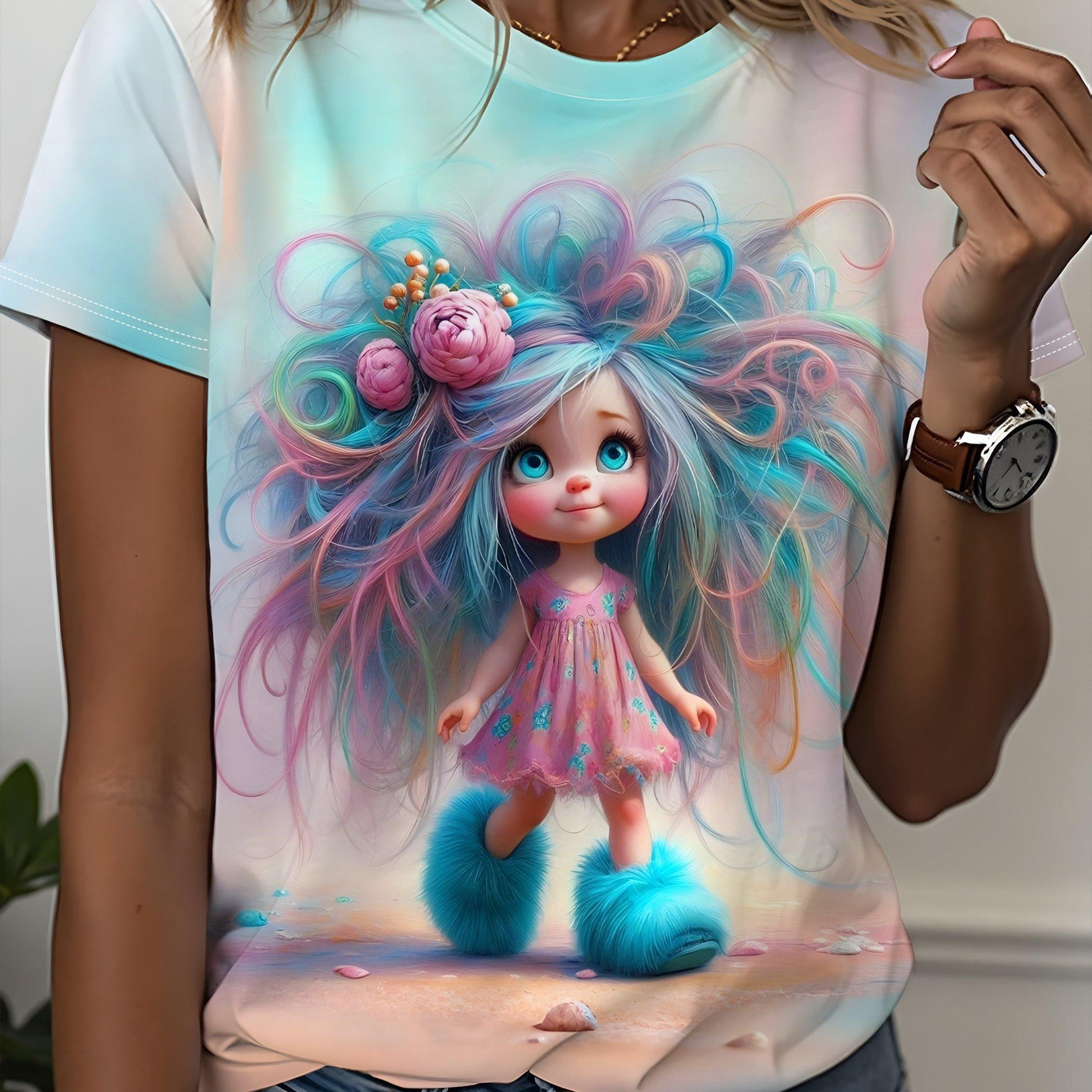 Large Size Women S Digital Printed Short Sleeved T-shirt Crew Neck Slight Stretch Fabric, Regular Sleeve, All Seasons XL
Large Size Women S Digital Printed Short Sleeved T-shirt Crew Neck Slight Stretch Fabric, Regular Sleeve, All Seasons XL