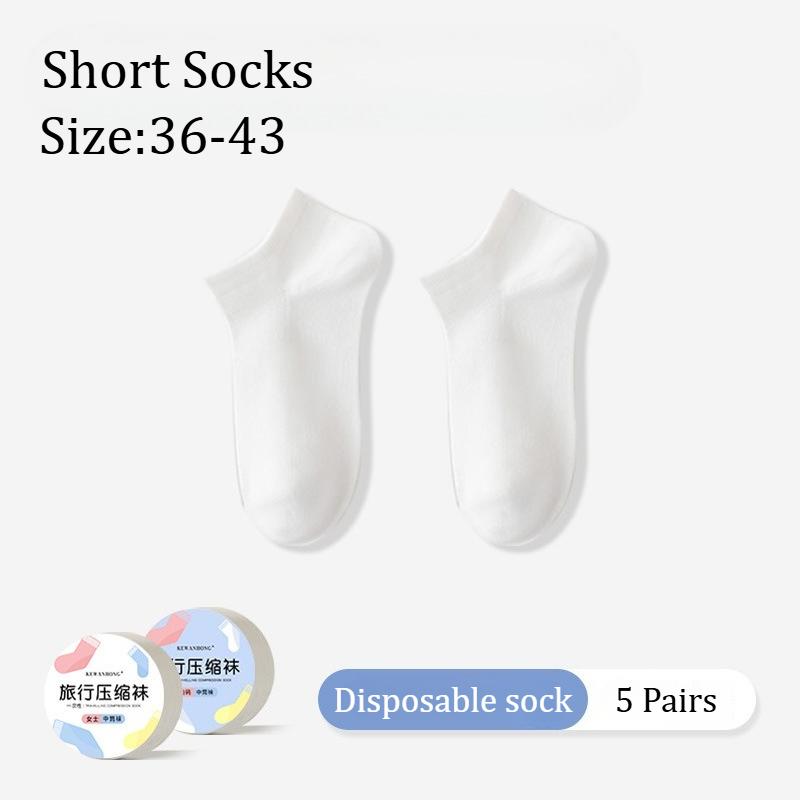 5 Pairs Disposable Compressed Socks 4.5CM-Portable Travel Socks for Man Women Sweat-wicking Breathable No-wash Socks Size:36-43
5 Pairs Disposable Compressed Socks 4.5CM-Portable Travel Socks for Man Women Sweat-wicking Breathable No-wash Socks Size:36-43