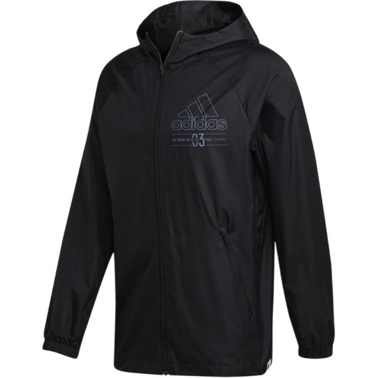 Adidas Letter Logo Printed Hooded Zip Comfortable Jacket Men jackets Black GD3837 S
Adidas Letter Logo Printed Hooded Zip Comfortable Jacket Men jackets Black GD3837 S