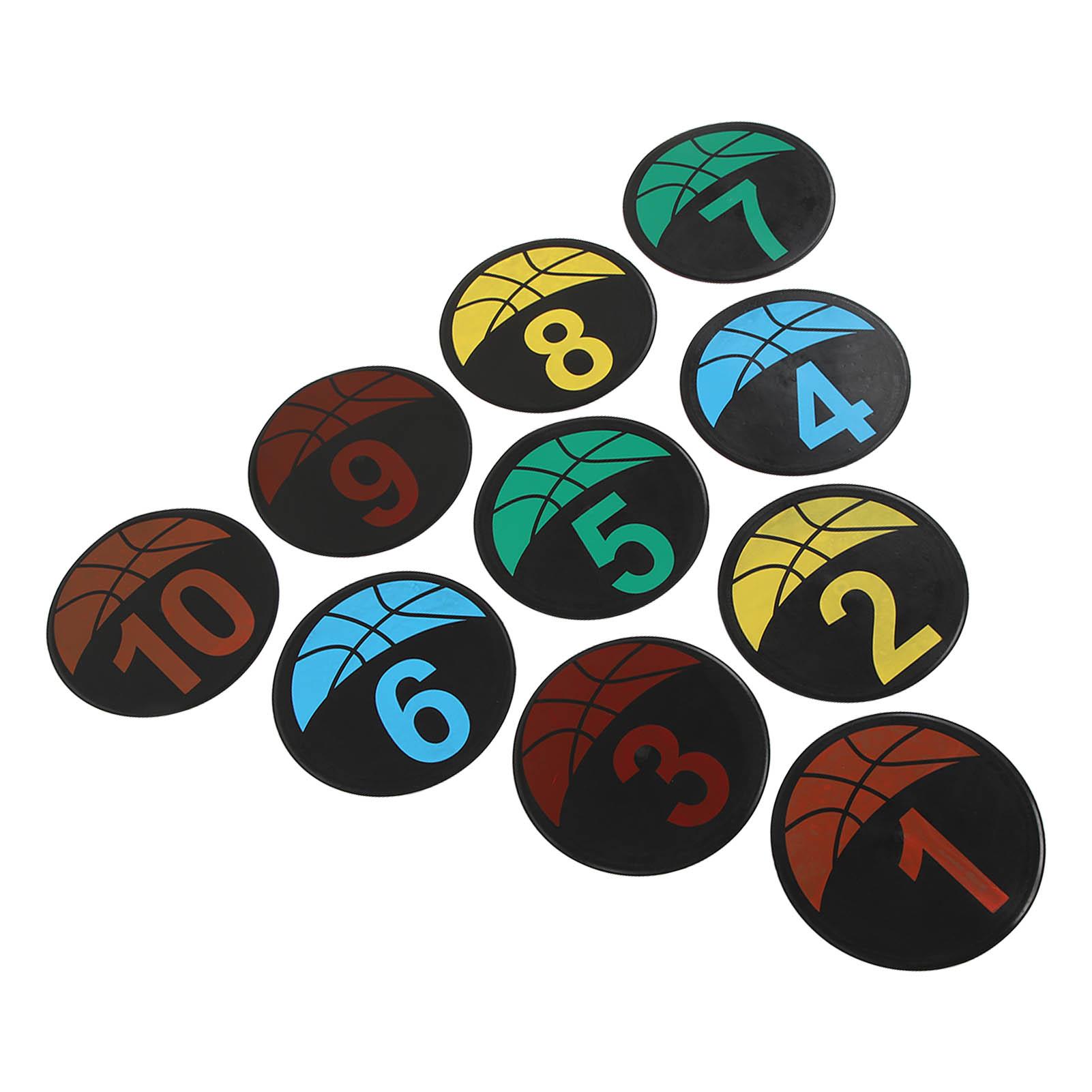 Flat Cones Spot Markers Numbered Floor Spot Markers Set Soccer Basketball Sports Speed Agility Training Numbers 1-10
Flat Cones Spot Markers Numbered Floor Spot Markers Set Soccer Basketball Sports Speed Agility Training Numbers 1-10
