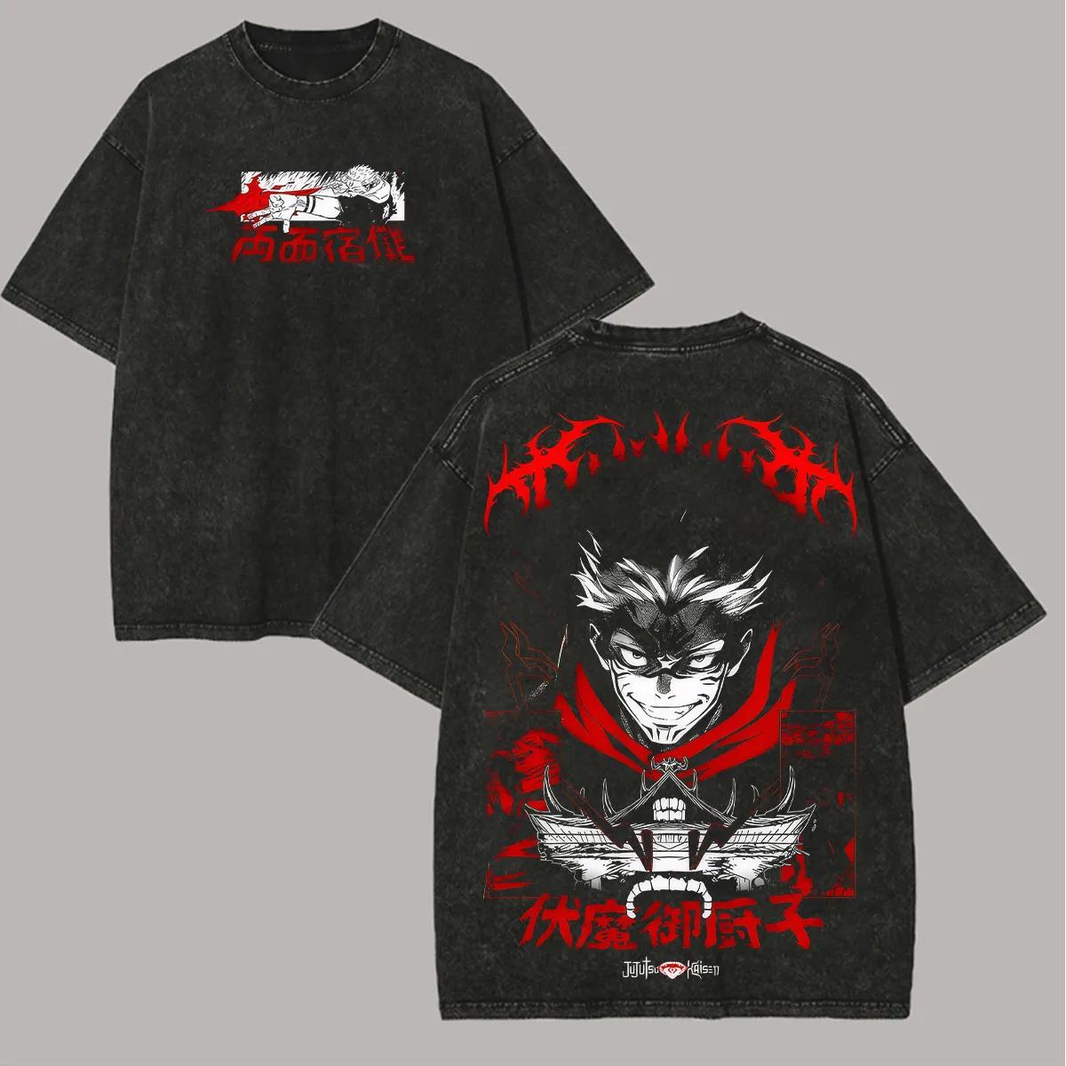 Jujutsu Kaisen Sukuna T Shirt Malevolent Shrine Back Print Men Acid Wash Oversized Streetwear Anime Retro Cotton Top Tee M
Jujutsu Kaisen Sukuna T Shirt Malevolent Shrine Back Print Men Acid Wash Oversized Streetwear Anime Retro Cotton Top Tee M