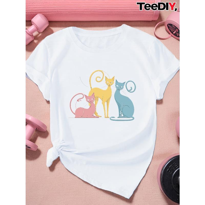 Three Stylized Cats Illustration 150g Women s Plus Size Sports Short Sleeve T-Shirt S белый
Three Stylized Cats Illustration 150g Women s Plus Size Sports Short Sleeve T-Shirt S белый