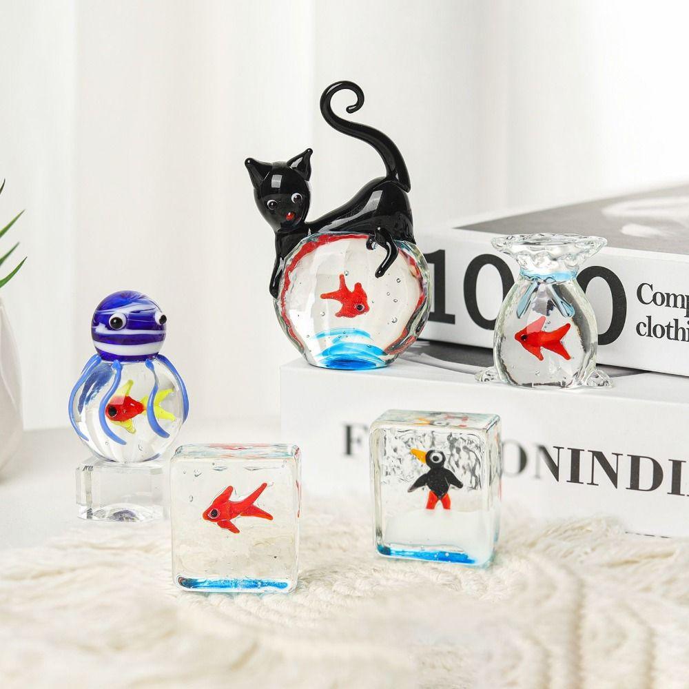 Home Decor Mini Pocket Fish Ornaments Living Room Desktop Glass Fish Black Cat Ornaments Delicate Style 2
Home Decor Mini Pocket Fish Ornaments Living Room Desktop Glass Fish Black Cat Ornaments Delicate Style 2