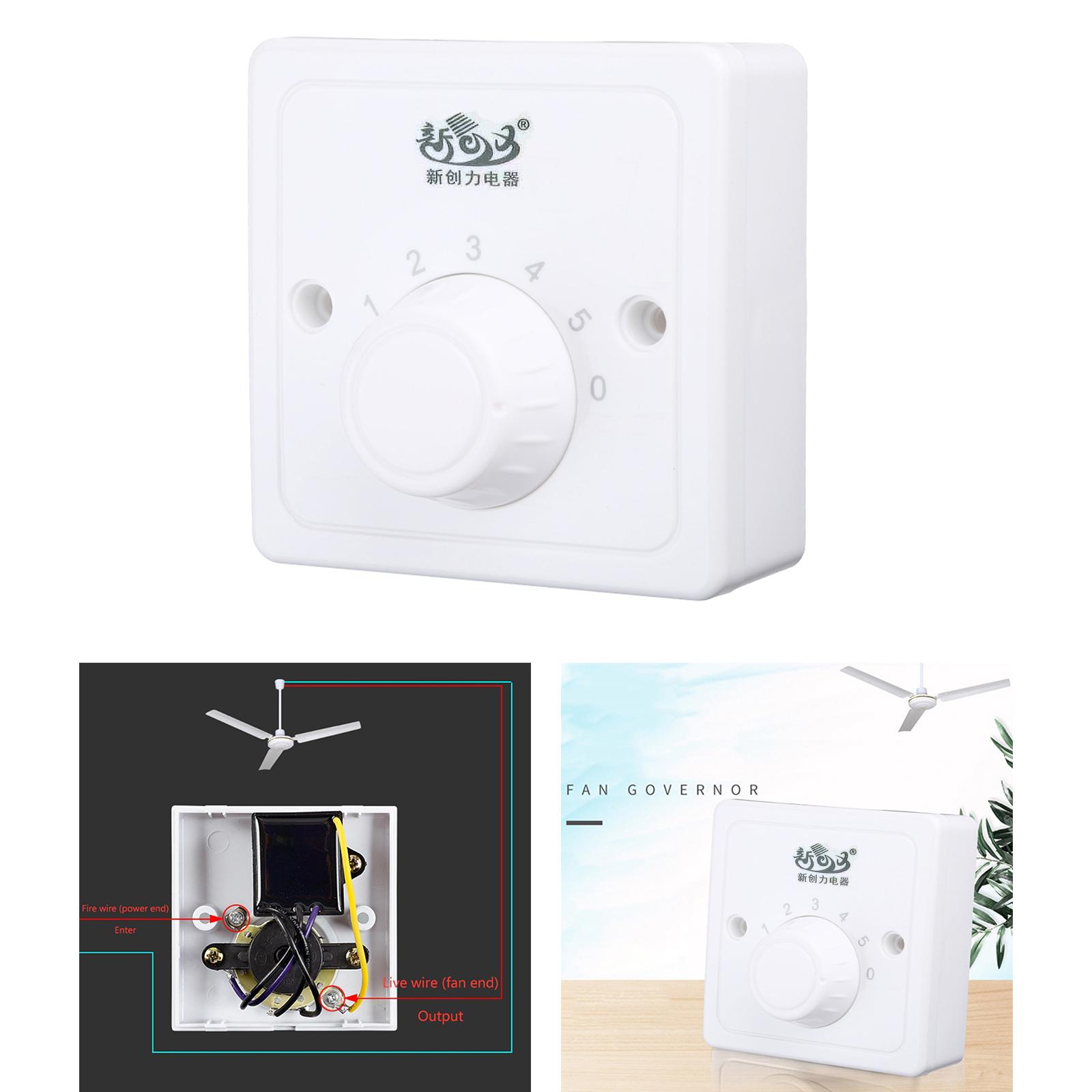 5 Gear Adjustable Ceiling Fan Speed Control Switch Wall Controller Switch Electronics Mechanical Rotary Switch
5 Gear Adjustable Ceiling Fan Speed Control Switch Wall Controller Switch Electronics Mechanical Rotary Switch