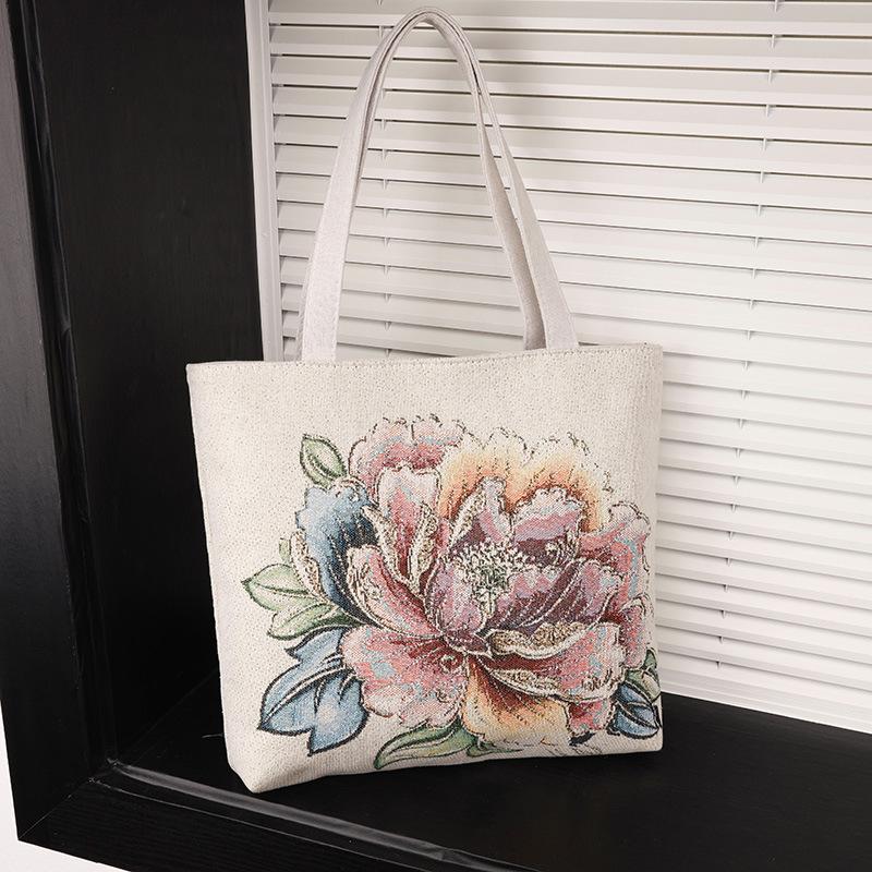 New embroidered canvas handbag shoulder bag fashion student bag shopping bag
New embroidered canvas handbag shoulder bag fashion student bag shopping bag