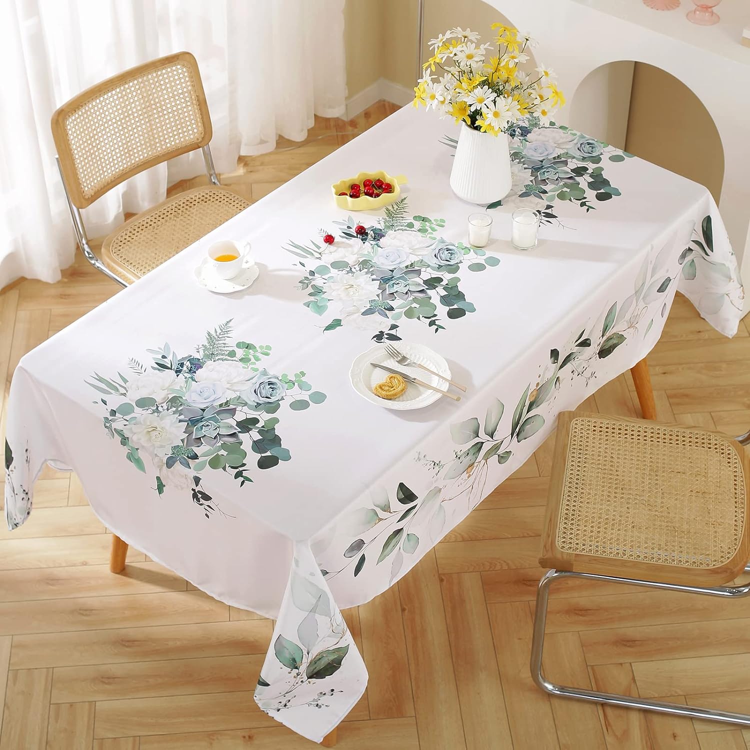 Spring Watercolor Wild Flowers Rectangle Tablecloth For Kitchen Table Decor Waterproof Polyester Table Cloth Wedding Party Decor 140x300cm
Spring Watercolor Wild Flowers Rectangle Tablecloth For Kitchen Table Decor Waterproof Polyester Table Cloth Wedding Party Decor 140x300cm
