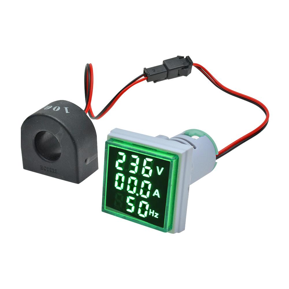 0-100A 50-380V 22MM 3 in 1 Square Mini Digital Voltmeter Ammeter Hz Hertz Frequency Meter Current Voltage Indicator Tester зелений
0-100A 50-380V 22MM 3 in 1 Square Mini Digital Voltmeter Ammeter Hz Hertz Frequency Meter Current Voltage Indicator Tester зелений