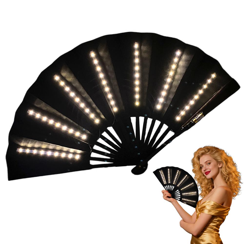 LED Hand Fan Luminous Light Up Folding Fan Glowing Hand Fan Stage Performance Birthday Wedding Party Dance Festival Bar Supplies
LED Hand Fan Luminous Light Up Folding Fan Glowing Hand Fan Stage Performance Birthday Wedding Party Dance Festival Bar Supplies