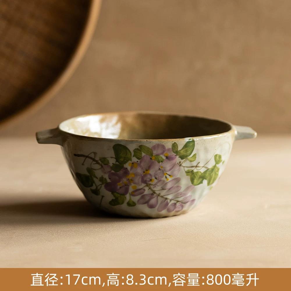 800ml Serving Bowl for Salad, Pasta, Cereal,Fruit,Creative Hand-painted Flower Ceramic Double Ear Bowl Design, Cute Fruit Plate, Household Tableware 1
800ml Serving Bowl for Salad, Pasta, Cereal,Fruit,Creative Hand-painted Flower Ceramic Double Ear Bowl Design, Cute Fruit Plate, Household Tableware 1