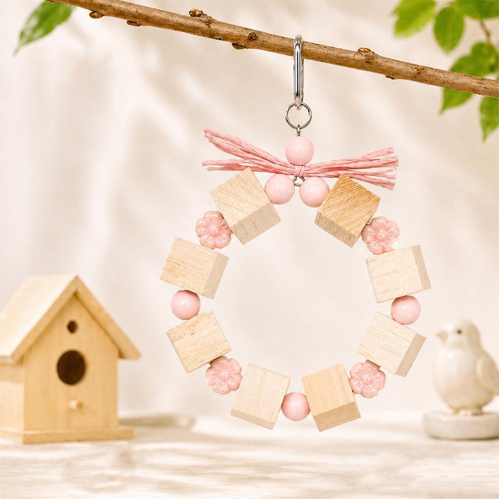 Colorful Beads Bird Foraging Swing Ring-shaped Hanging Molar Toy Bird Training рожевий
Colorful Beads Bird Foraging Swing Ring-shaped Hanging Molar Toy Bird Training рожевий