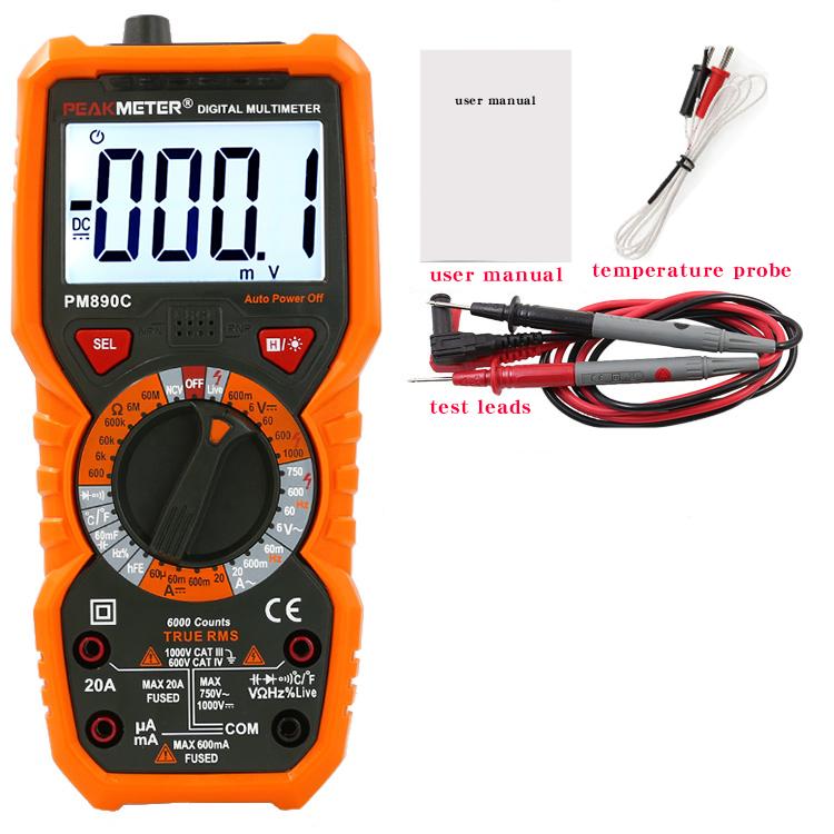Мультиметр PEAKMETER PM18C із захистом від перевантаження, високоточний мультиметр з цифровим дисплеєм для електриків та побутової напруги
Мультиметр PEAKMETER PM18C із захистом від перевантаження, високоточний мультиметр з цифровим дисплеєм для електриків та побутової напруги