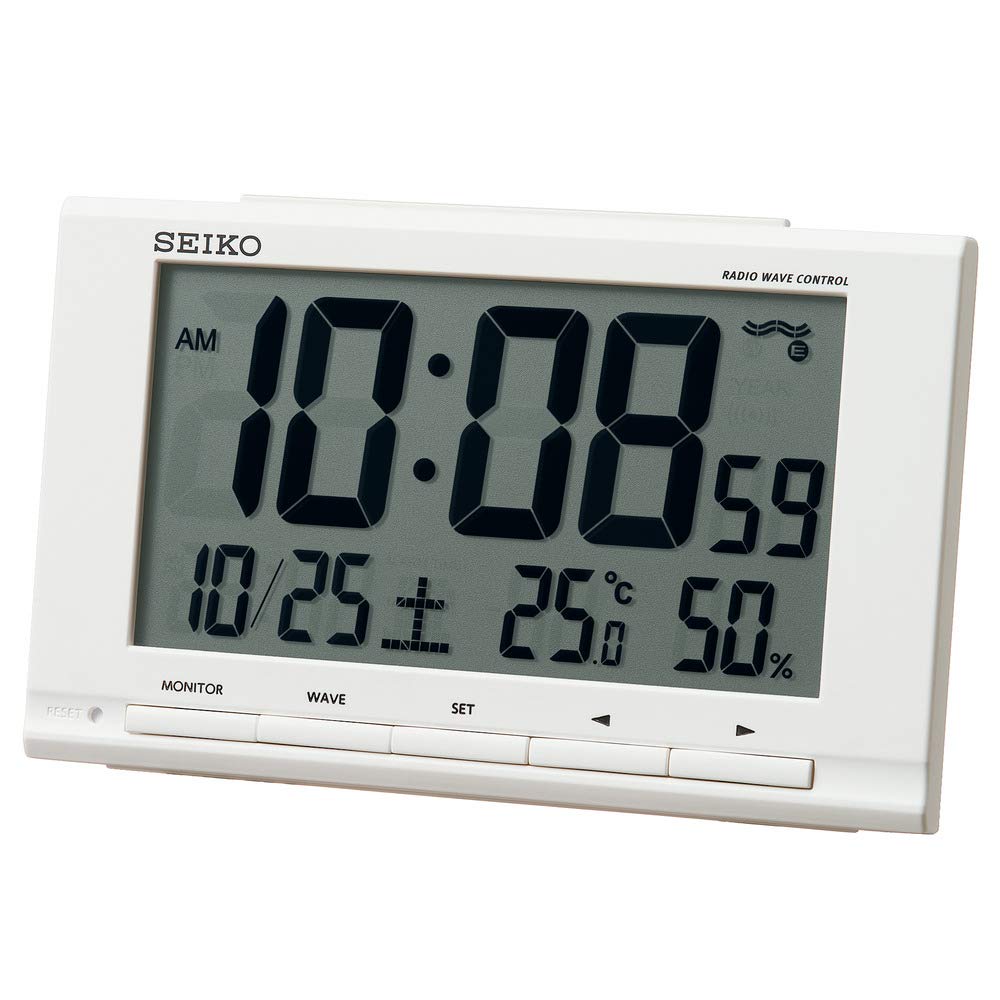 Часы настольные Seiko Clock белого цвета Размер корпуса: 9,1 x 14,8 x 4,7 см Будильник Радио Цифровой Календарь Температура Влажность Дисплей SQ789W
Часы настольные Seiko Clock белого цвета Размер корпуса: 9,1 x 14,8 x 4,7 см Будильник Радио Цифровой Календарь Температура Влажность Дисплей SQ789W
