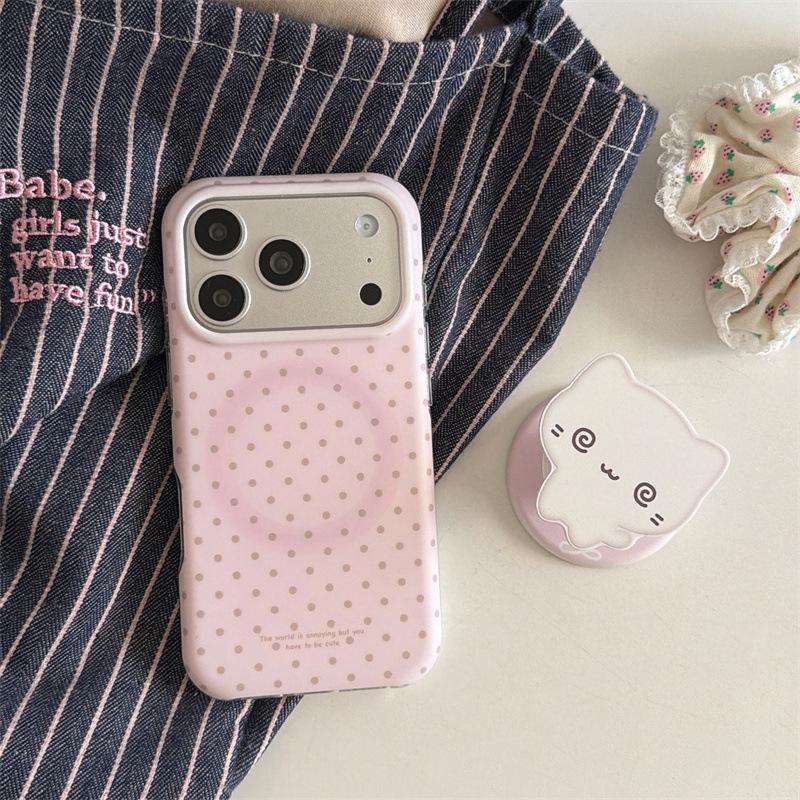 Polka Dot White Cat Magnetic Holder for iPhone 14/15/16 Pro Max with Girly Heart Design iPhone 16 Pro
Polka Dot White Cat Magnetic Holder for iPhone 14/15/16 Pro Max with Girly Heart Design iPhone 16 Pro