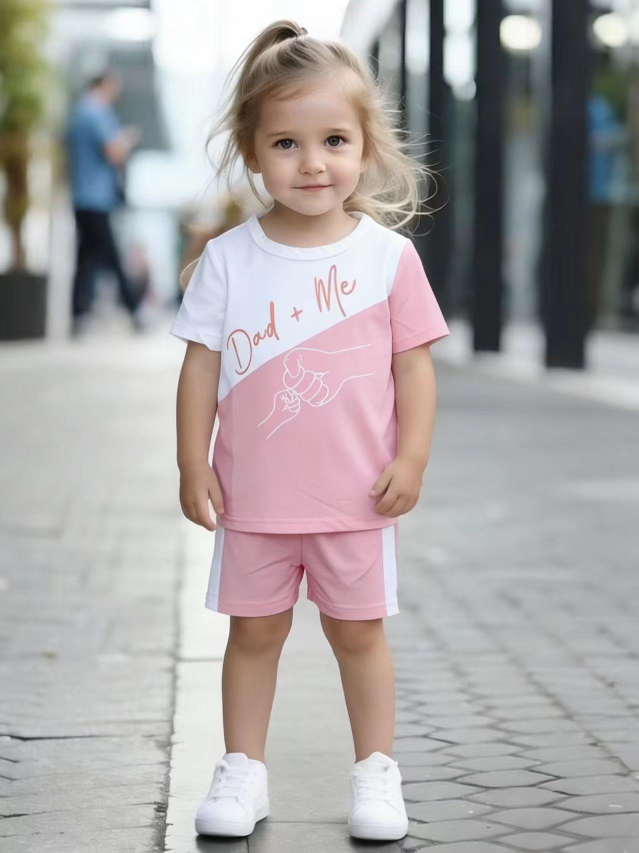 Toddler Girls Parent-child Printed 2-Piece Set, Summer Pink White Casual Wear for Outdoor Play 5-6Y рожевий
Toddler Girls Parent-child Printed 2-Piece Set, Summer Pink White Casual Wear for Outdoor Play 5-6Y рожевий