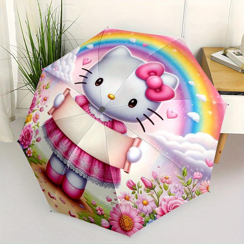 Hello Kitty,Rainbow Garden Automatic Folding Umbrella-Simple 8-Rib Design, Bright Cartoon Pattern, Durable Iron Frame, Suitable For Travel,
Hello Kitty,Rainbow Garden Automatic Folding Umbrella-Simple 8-Rib Design, Bright Cartoon Pattern, Durable Iron Frame, Suitable For Travel,