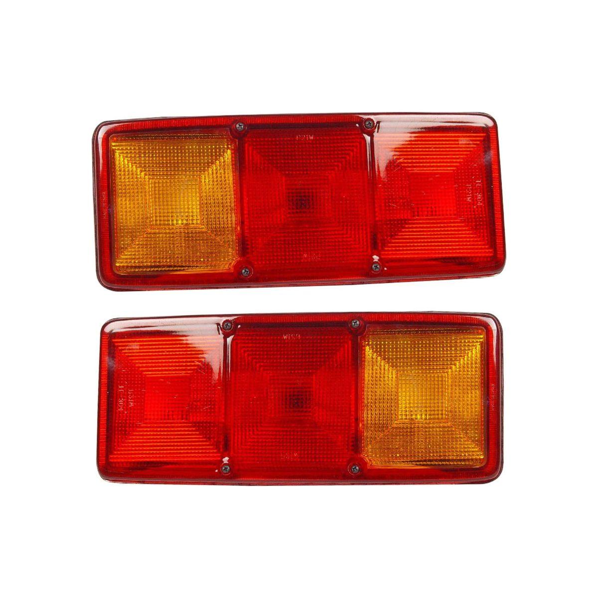 Combination Rear Lamp 3 Chamber Tail Light Assembly (Set of 2) – 12V, Red/Amber, Compatible with Mercedes, Iveco, Magirus, MAN Trucks, Trailers, Buses
Combination Rear Lamp 3 Chamber Tail Light Assembly (Set of 2) – 12V, Red/Amber, Compatible with Mercedes, Iveco, Magirus, MAN Trucks, Trailers, Buses