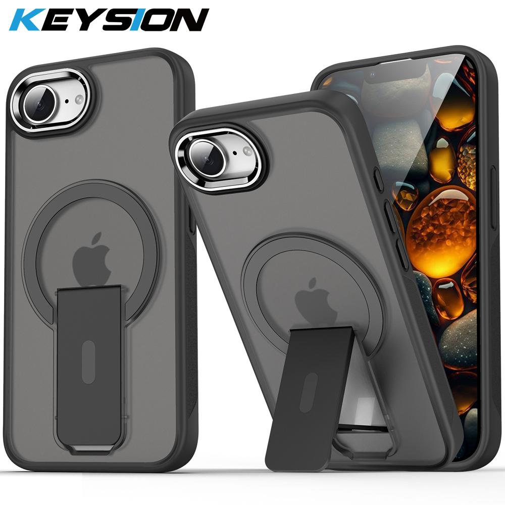 KEYSION Shockproof Translucent Case for MagSafe for iPhone 16e 2025 Silicone+PC Kickstand Wireless Charging Matte Clear Cover for iPhone 16e темно-фіолетовий колір
KEYSION Shockproof Translucent Case for MagSafe for iPhone 16e 2025 Silicone+PC Kickstand Wireless Charging Matte Clear Cover for iPhone 16e темно-фіолетовий колір