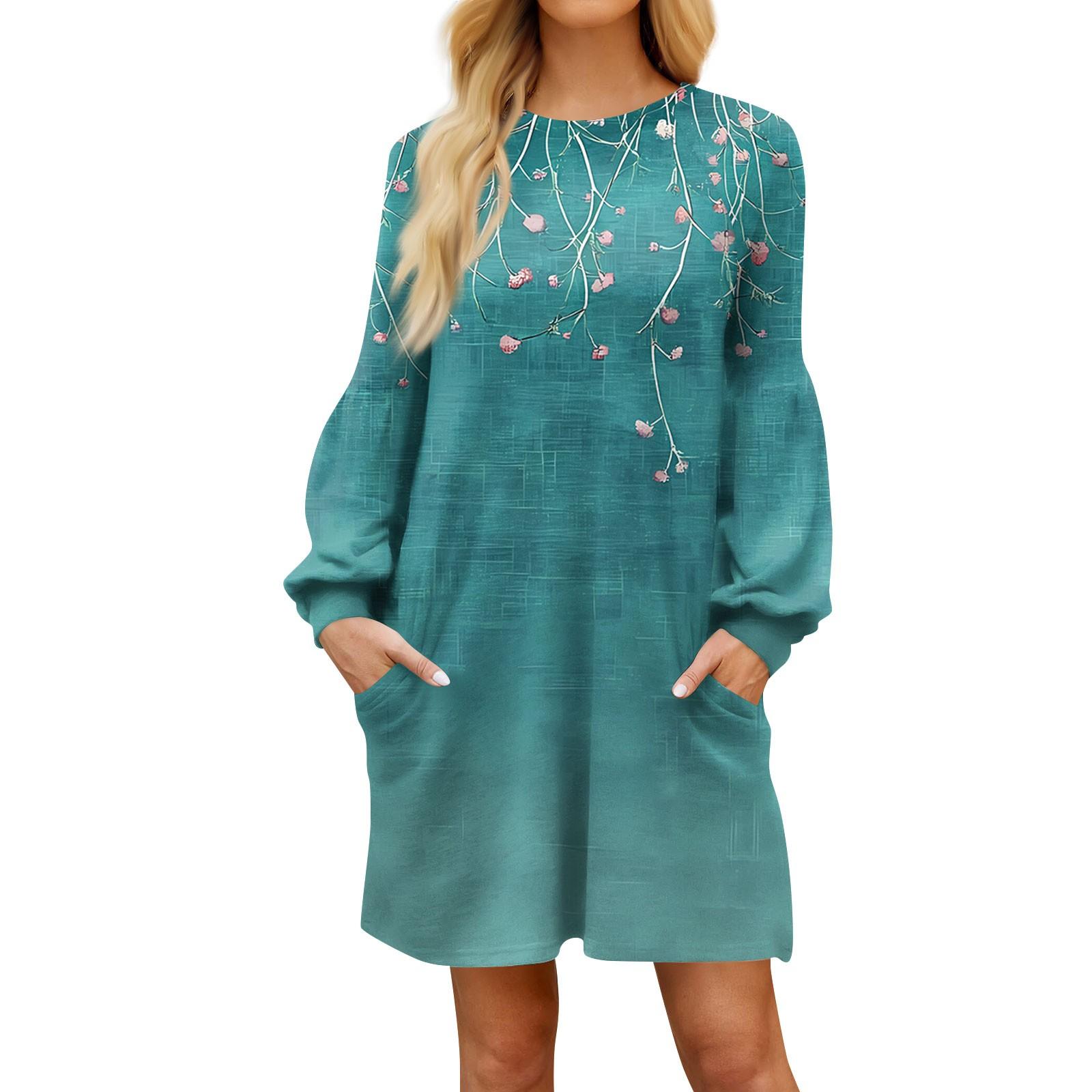 Модное женское платье трапециевидной формы с длинным рукавом. Осенний повседневный пуловер с круглым вырезом. Свободное платье с карманами. S зелёный
Модное женское платье трапециевидной формы с длинным рукавом. Осенний повседневный пуловер с круглым вырезом. Свободное платье с карманами. S зелёный