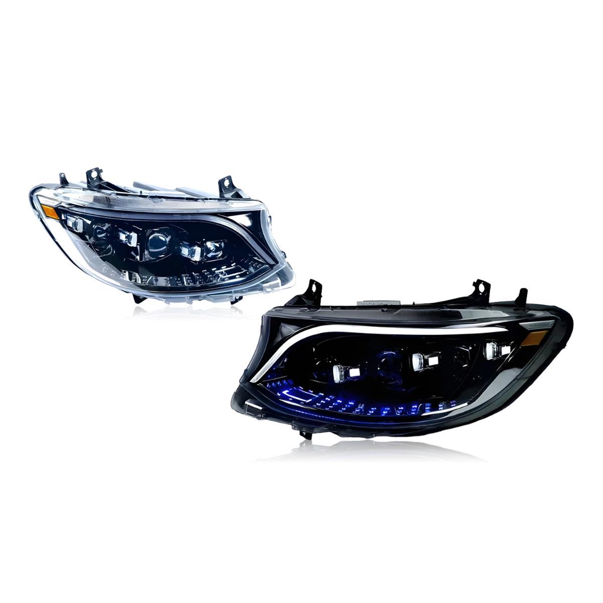 LED Headlight Assembly with Sequential Turn Signals for 2018-2023 Mercedes-Benz Sprinter.
LED Headlight Assembly with Sequential Turn Signals for 2018-2023 Mercedes-Benz Sprinter.