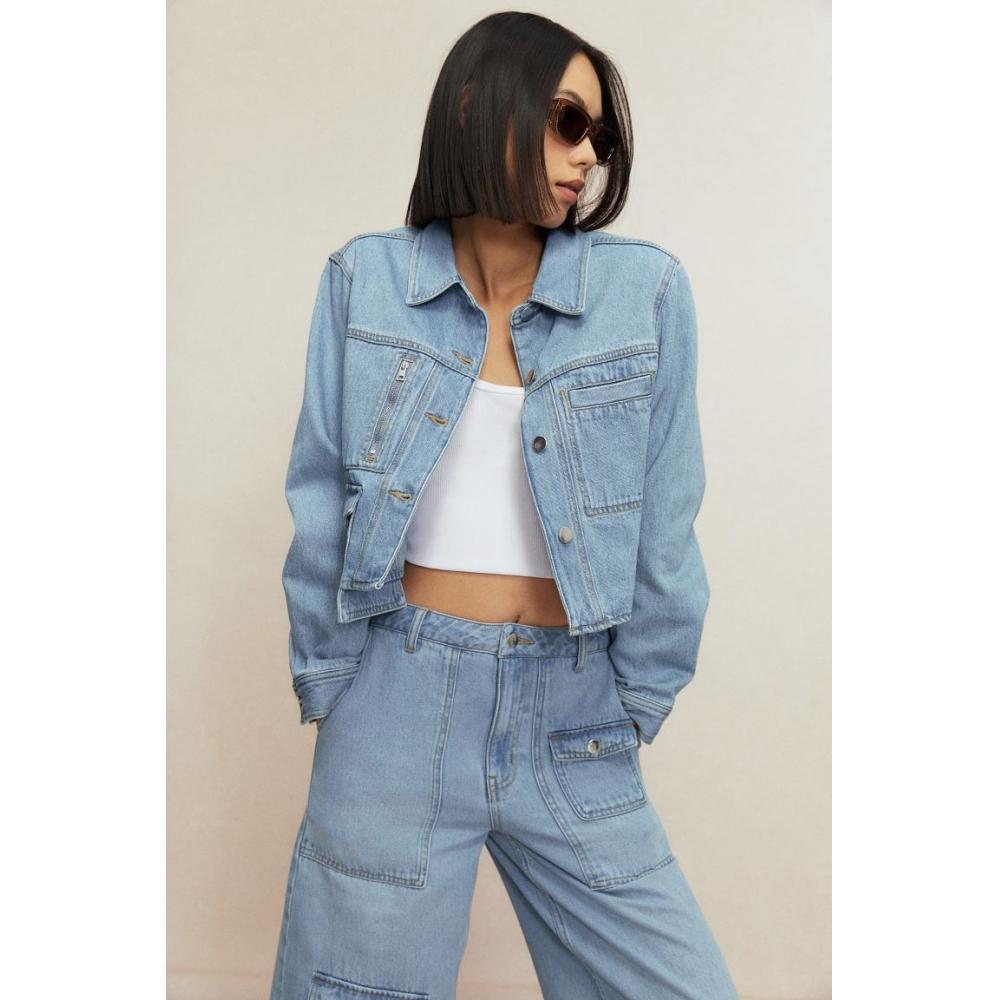 H M Pocket Detail deniM Jacket ligHt deniM Blue 
H M Pocket Detail deniM Jacket ligHt deniM Blue