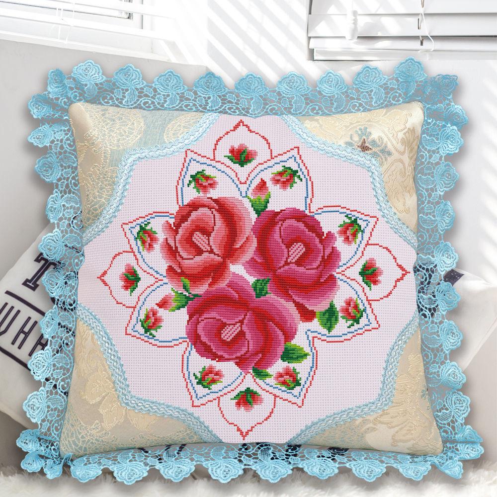 Подушка для вышивания крестиком 60 см, диванная подушка, автомобильная подушка, наволочка с голубым кружевом 60*60
Подушка для вышивания крестиком 60 см, диванная подушка, автомобильная подушка, наволочка с голубым кружевом 60*60