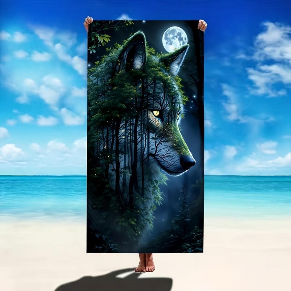 Forest Wolf Moon Beach Towel Patterned Sunscreen And Windproof Suitable For Swimming Pool Camping Travel Blanket W40*H60(CM)
Forest Wolf Moon Beach Towel Patterned Sunscreen And Windproof Suitable For Swimming Pool Camping Travel Blanket W40*H60(CM)