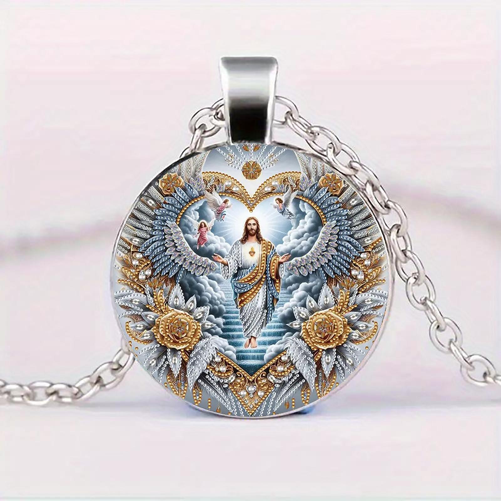 Винтажная подвеска с изображением Иисуса, христианская стеклянная подвеска с Иисусом, модные аксессуары, подходящие для повседневной носки
Винтажная подвеска с изображением Иисуса, христианская стеклянная подвеска с Иисусом, модные аксессуары, подходящие для повседневной носки