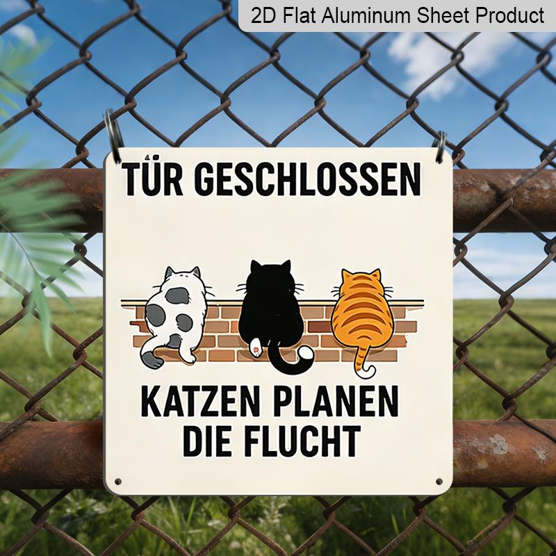 2D Flat 1pc, Decorative Aluminum Plaques and Ornaments, Cat-Themed, Classic Retro Style, Perfect for Porches, Patios, Garages, and Gardens, Great 20*20cm
2D Flat 1pc, Decorative Aluminum Plaques and Ornaments, Cat-Themed, Classic Retro Style, Perfect for Porches, Patios, Garages, and Gardens, Great 20*20cm