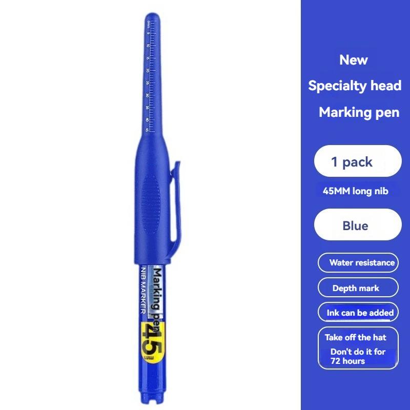 1-12 PCS 45mm Tip Waterproof Long Head Marker Pen Quick-Dry Ink for Woodworking Construction, Deep Hole White Black Red Blue
1-12 PCS 45mm Tip Waterproof Long Head Marker Pen Quick-Dry Ink for Woodworking Construction, Deep Hole White Black Red Blue