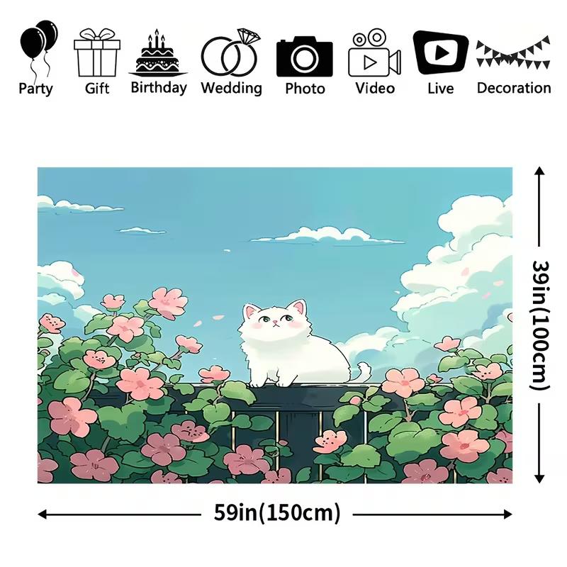 2D Cute Tropical Cat Backdrop - Palm Tree & Ocean Photography Background Banner for Studio Photoshoot 47.2x31.5inch/120*80cm
2D Cute Tropical Cat Backdrop - Palm Tree & Ocean Photography Background Banner for Studio Photoshoot 47.2x31.5inch/120*80cm