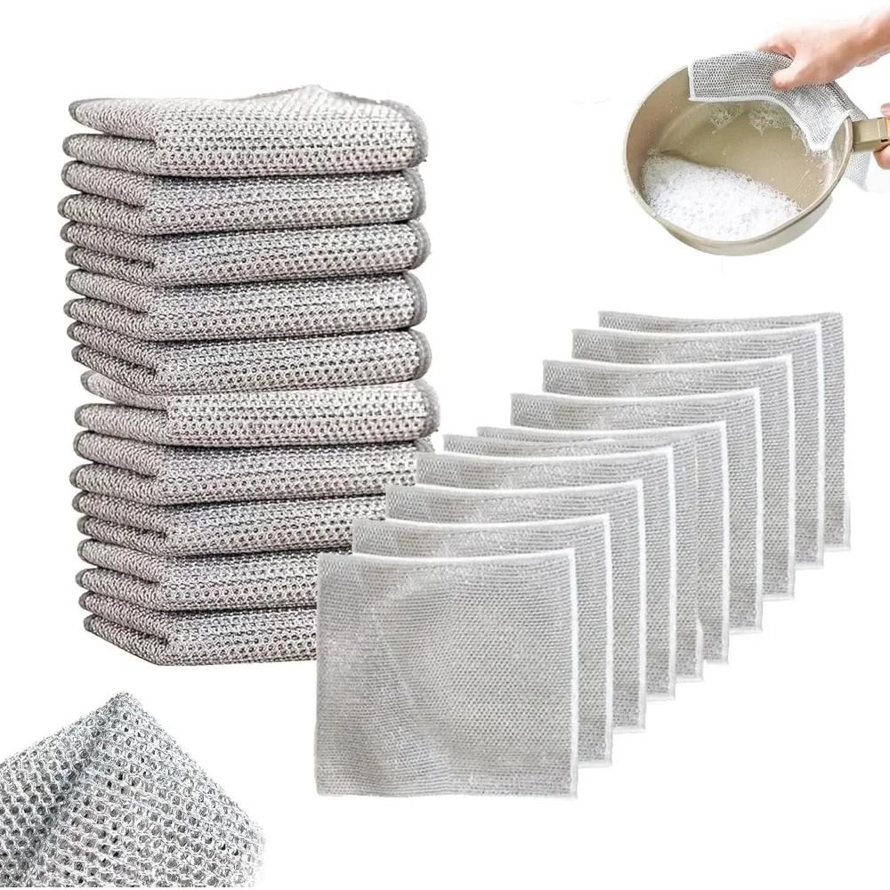 2025 10/20/40PCS Cleaning Cloths Metal Steel Wire Rags Cloth Home Kitchen Pot Pan Dishwashing Double-sided Dishcloth 10pcs срібний
2025 10/20/40PCS Cleaning Cloths Metal Steel Wire Rags Cloth Home Kitchen Pot Pan Dishwashing Double-sided Dishcloth 10pcs срібний
