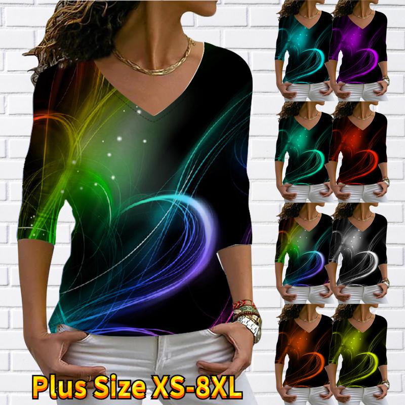 Женские осенние цветочные флуоресцентные футболки с длинным рукавом с принтом любви свободные футболки с V-образным вырезом больших размеров футболка топы удобная блузка 
Женские осенние цветочные флуоресцентные футболки с длинным рукавом с принтом любви свободные футболки с V-образным вырезом больших размеров футболка топы удобная блузка