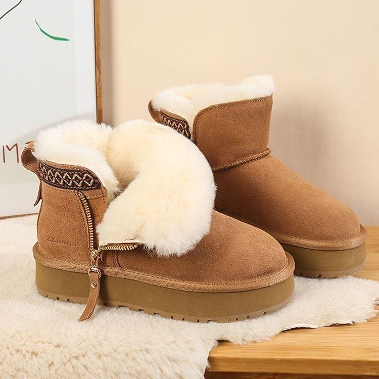 Winter Fur One-piece Zipper Snow Boots Women s Thick-soled Short-tube Soft Leather Plus Velvet Thick Warm Cotton Shoes 40 чорний
Winter Fur One-piece Zipper Snow Boots Women s Thick-soled Short-tube Soft Leather Plus Velvet Thick Warm Cotton Shoes 40 чорний