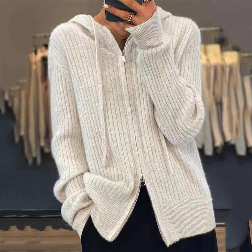 Tooxika Осінь і зима Новий повсякденний однотонний в’язаний светр з капюшоном і довгими рукавами, Джемпер на блискавці XXXXL off білий колір
Tooxika Осінь і зима Новий повсякденний однотонний в’язаний светр з капюшоном і довгими рукавами, Джемпер на блискавці XXXXL off білий колір