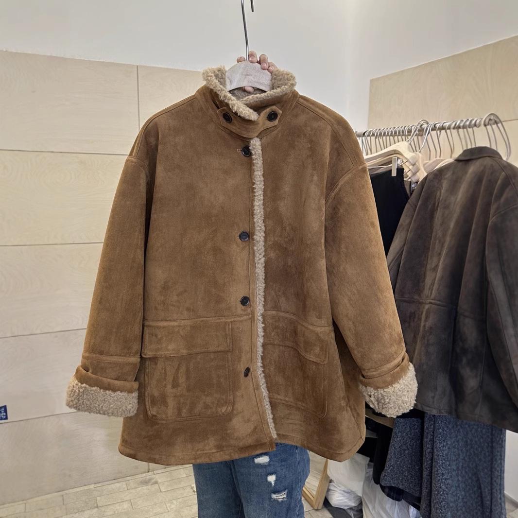 Women s Retro Casual Suede Lambswool Jacket - 2024 Autumn/Winter Collection L хакі
Women s Retro Casual Suede Lambswool Jacket - 2024 Autumn/Winter Collection L хакі