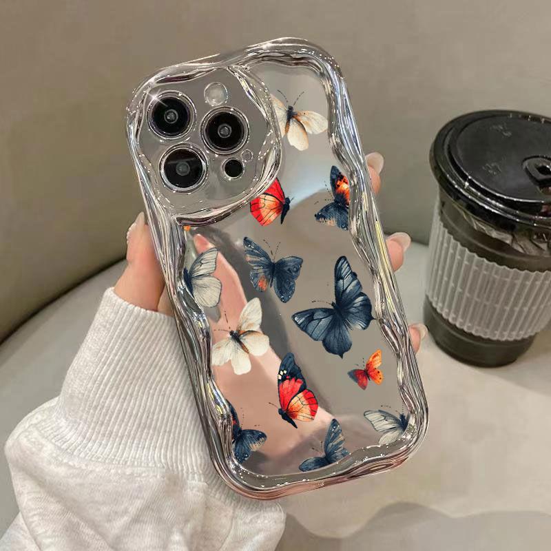 Чехол для косметического зеркала с рисунком бабочки для iPhone 15 Pro Max 14 13 Pro 12 11 с глянцевым покрытием, мягкий противоударный чехол для защиты линз из ТПУ iPhone 15
Чехол для косметического зеркала с рисунком бабочки для iPhone 15 Pro Max 14 13 Pro 12 11 с глянцевым покрытием, мягкий противоударный чехол для защиты линз из ТПУ iPhone 15